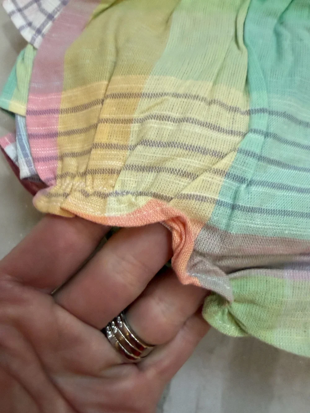 NWT RuffleButts Colorful Cheerful Rainbow Plaid Ruffled Bloomer Shorts Girl 0-3M